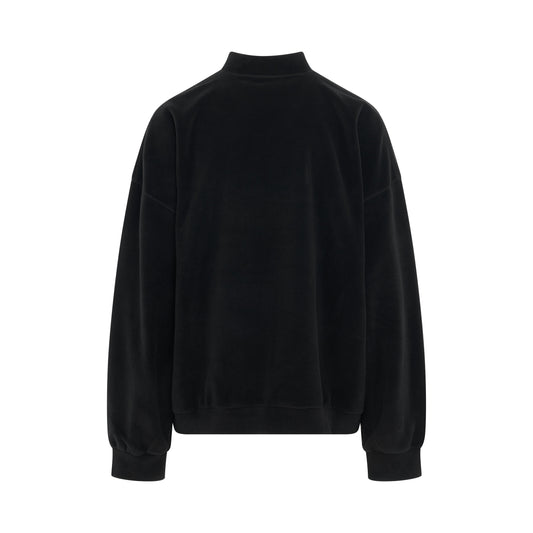 Unity Embroidered Fleece Sweatshirt in Black