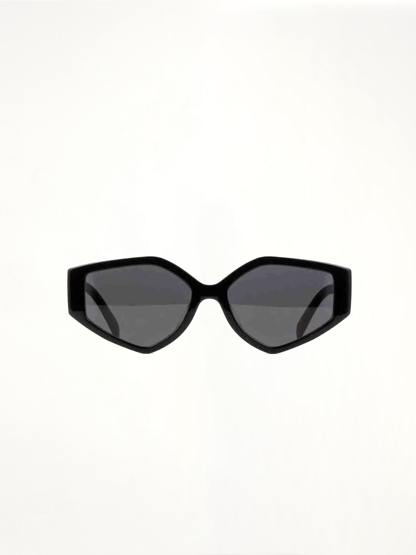 CL40229F Jagged Edge Sunglasses with Smoke Lens in Black