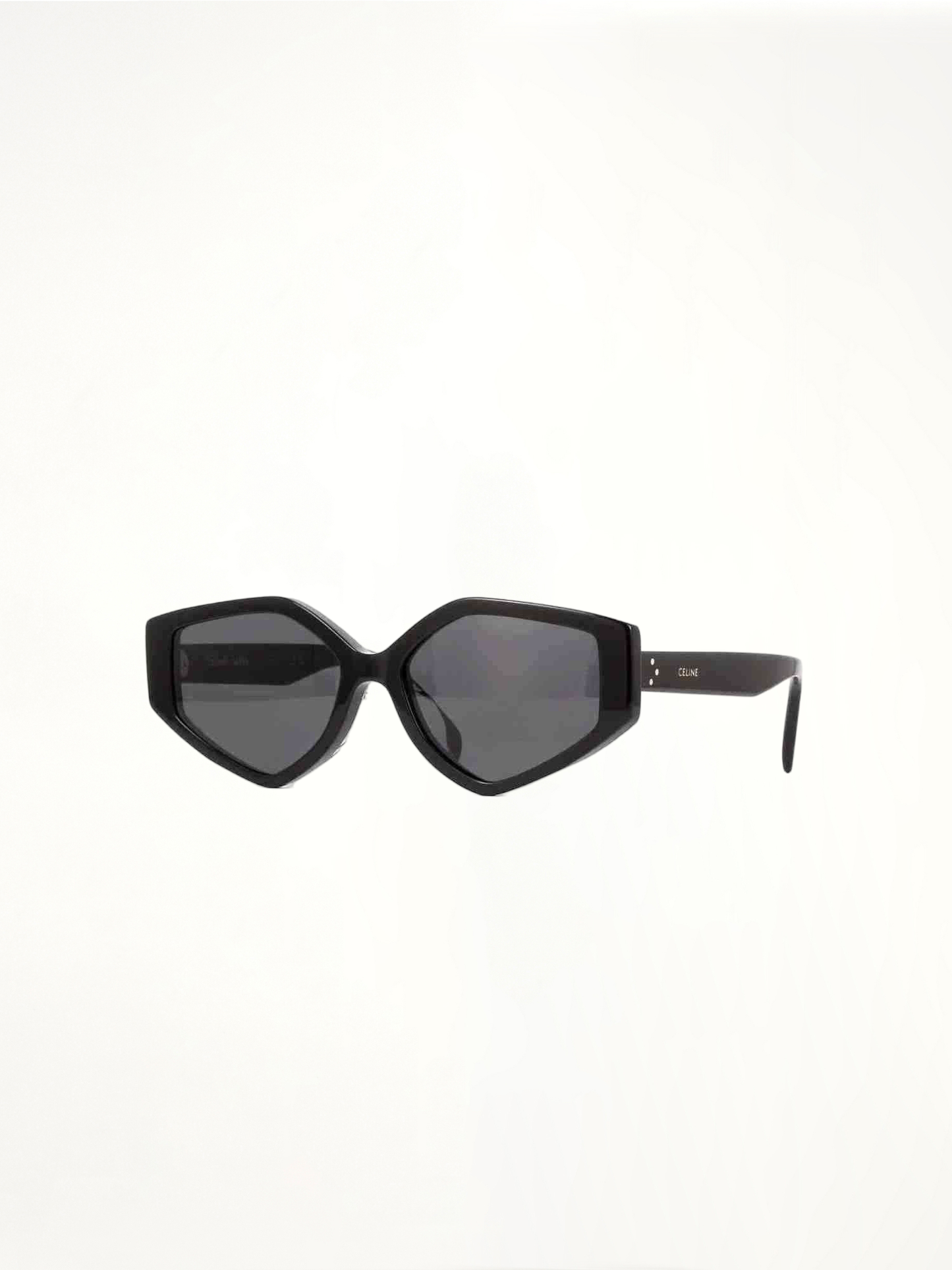 CL40229F Jagged Edge Sunglasses with Smoke Lens in Black