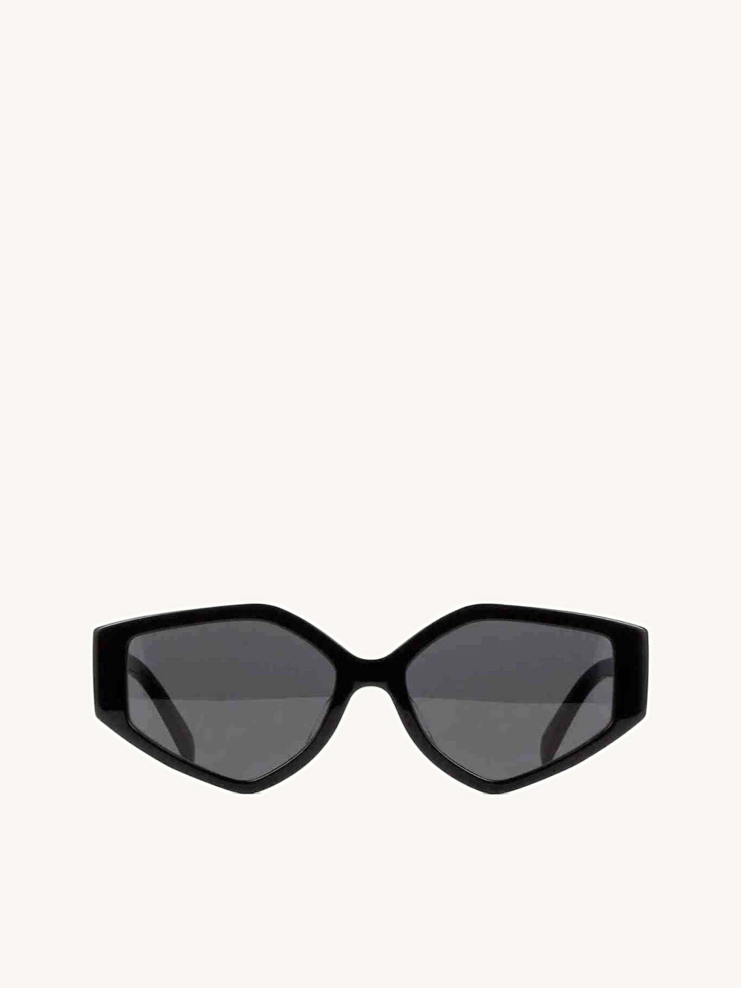 CL40229F Jagged Edge Sunglasses with Smoke Lens in Black
