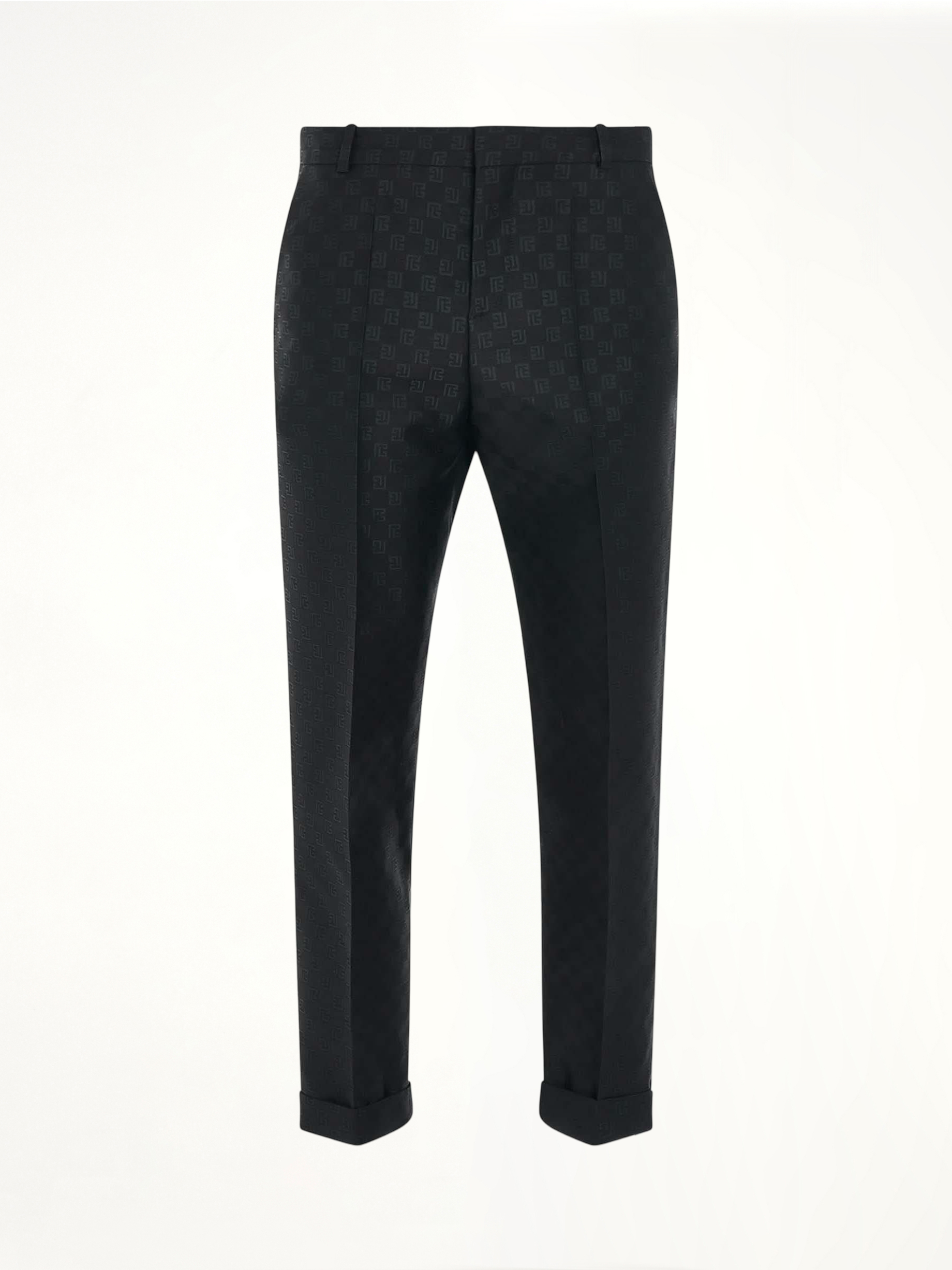 Monogram Jacquard Pants in Black