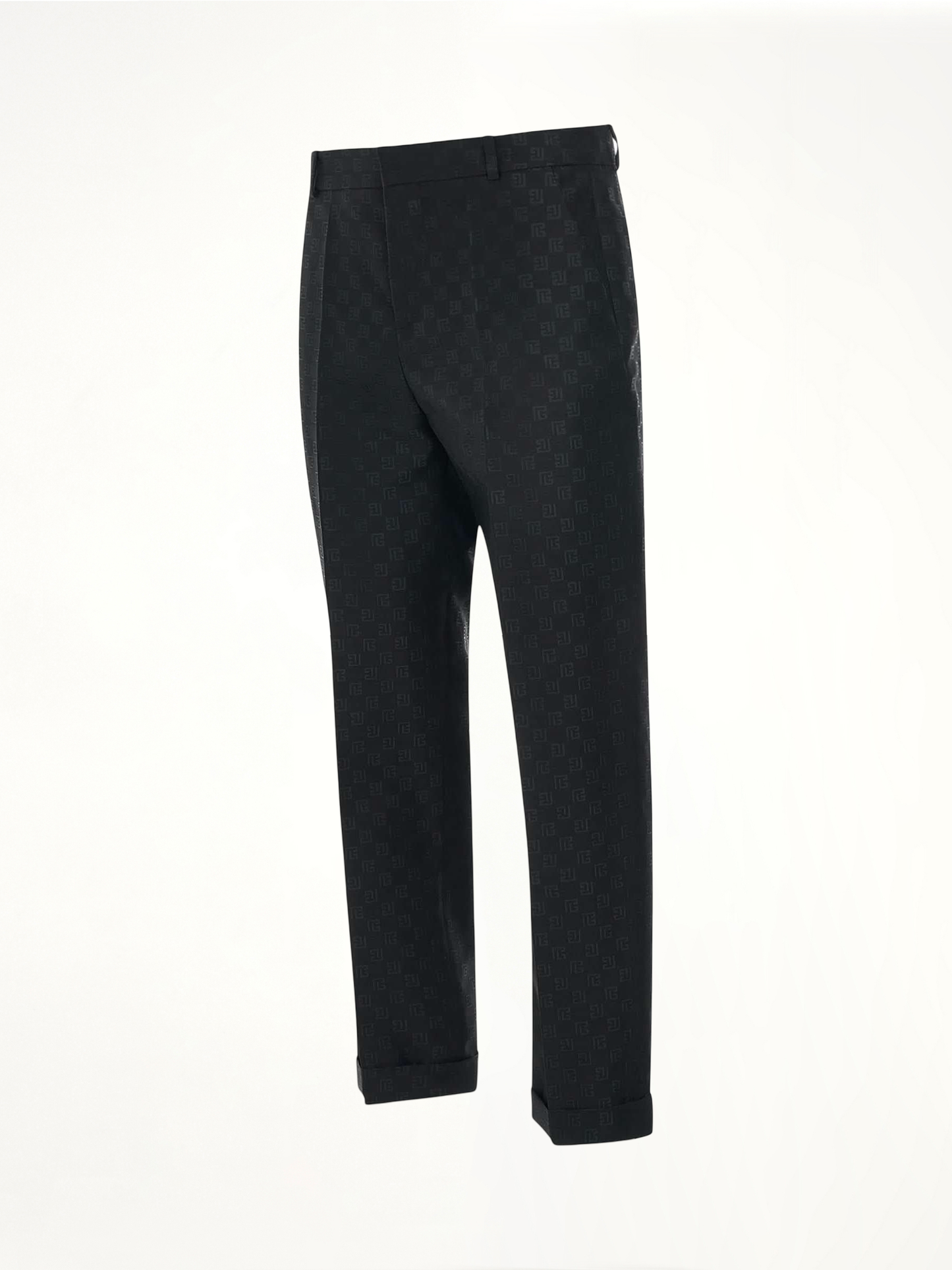 Monogram Jacquard Pants in Black