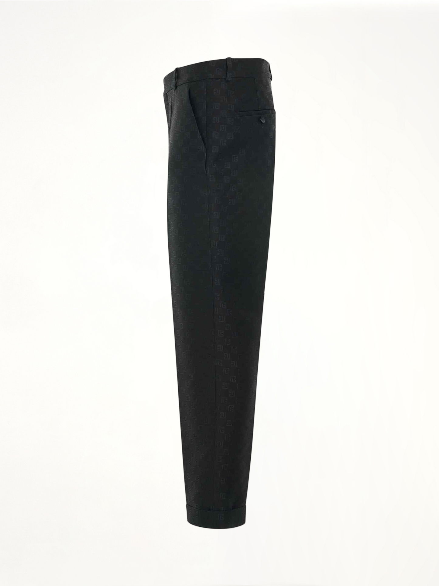 Monogram Jacquard Pants in Black