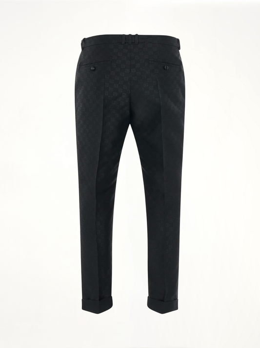 Monogram Jacquard Pants in Black