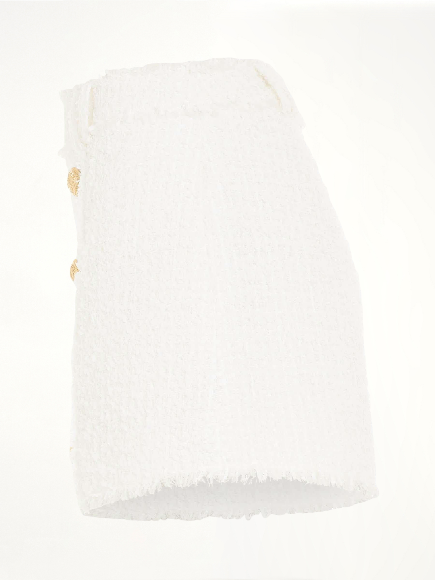 High Waisted 8 Buttons Shorts in White