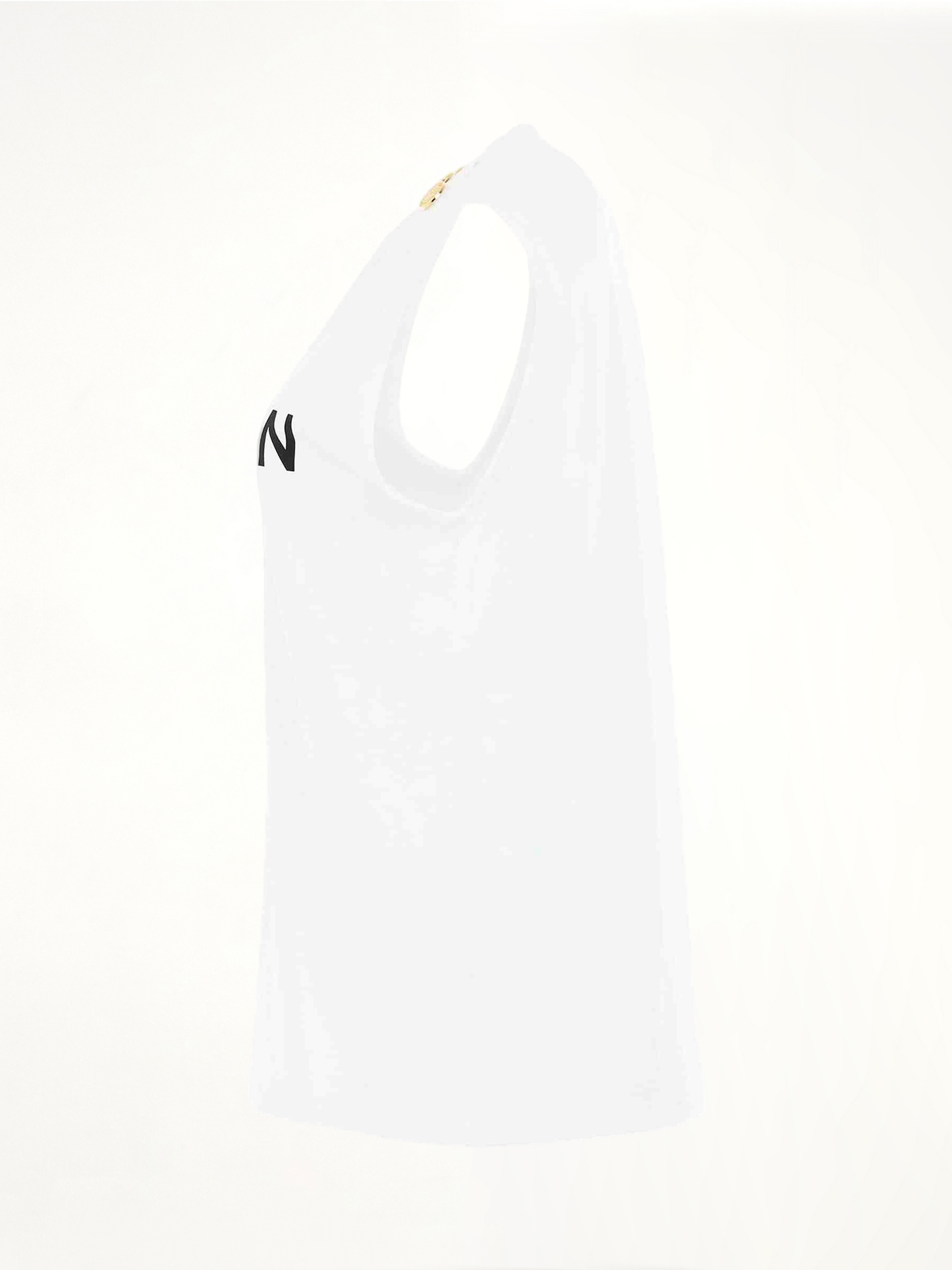 3 Buttons Logo Tank Top in White