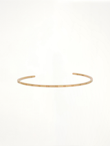 Numerical Cuff 2mm Bracelet in Yellow Gold