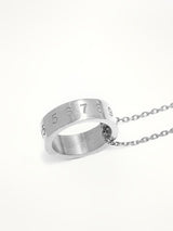 Maison Margiela Numerical Ring Necklace in Silver
