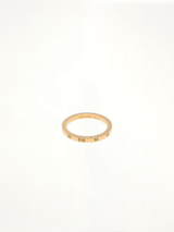 Numerical 2mm Ring in Yellow Gold