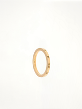 Numerical 2mm Ring in Yellow Gold