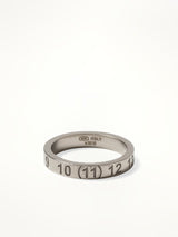 Maison Margiela Numerical 4mm Ring in Silver