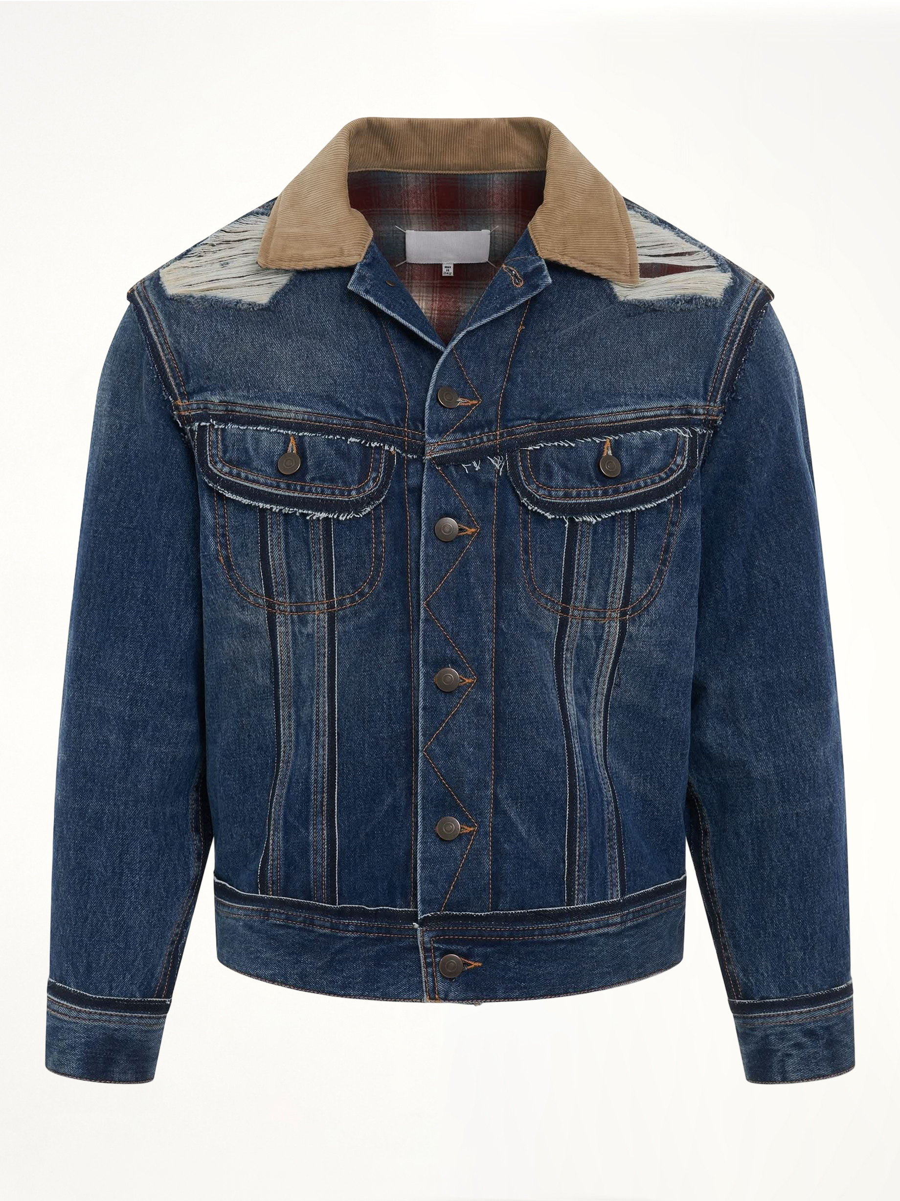 Oversize Deconstruction Cut-Out Denim Jacket