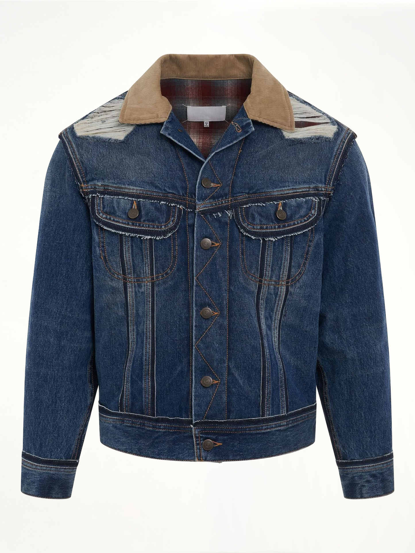 Oversize Deconstruction Cut-Out Denim Jacket