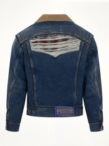 Oversize Deconstruction Cut-Out Denim Jacket
