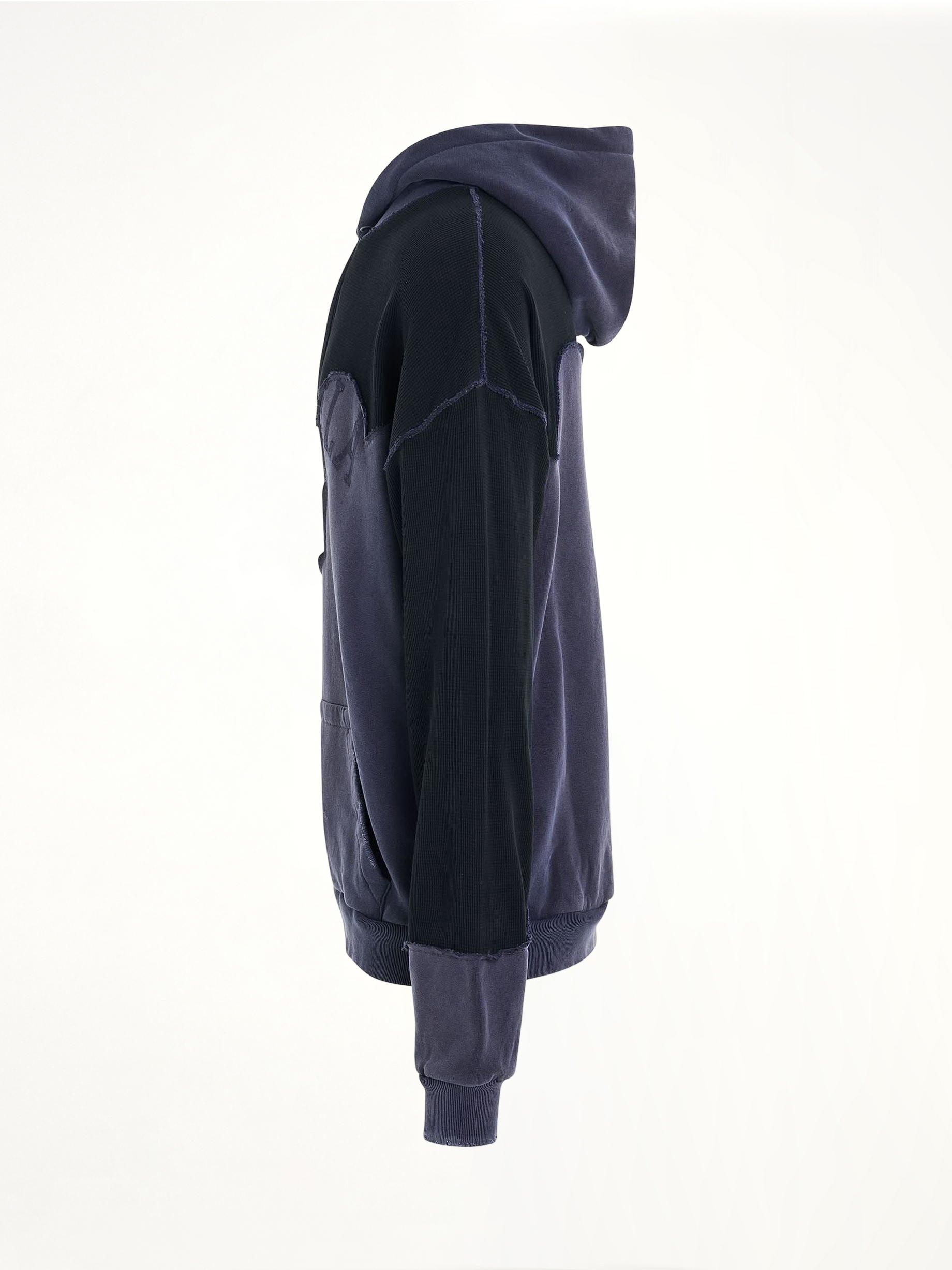 Desconstruction Hoodie in Vintage Blue