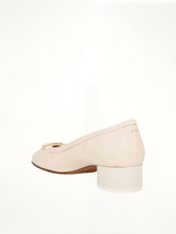 Tabi Ballerina 3cm Heel in White Back View | MAISON MARGIELA