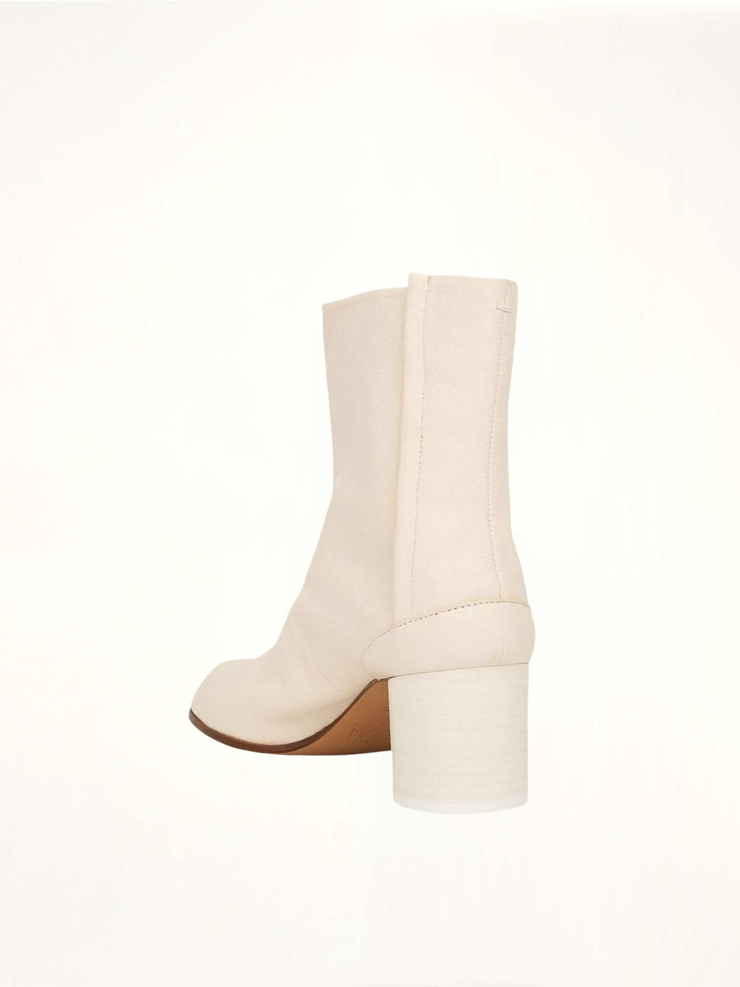 Tabi Ankle Boots 6cm Heel in White