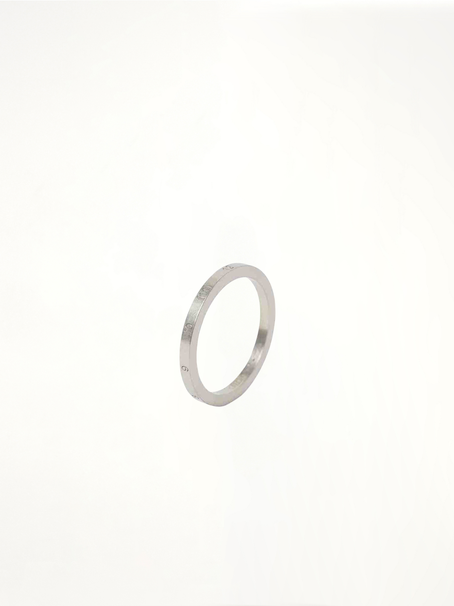 Numerical 2mm Rings in Silver