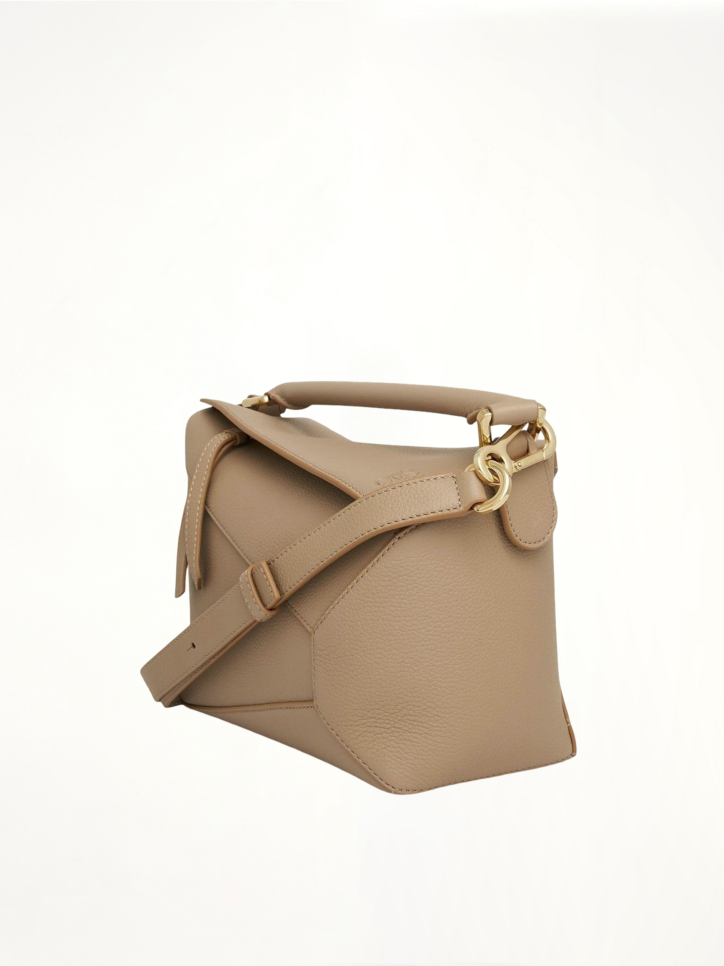 Small Puzzle Edge Bag in Soft Grained Calf in Sand