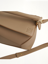 Small Puzzle Edge Bag in Soft Grained Calf in Sand