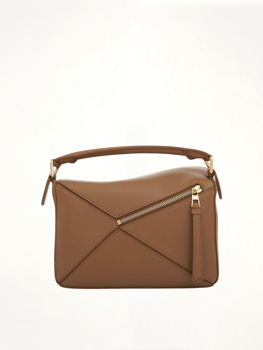 Small Puzzle Bag in Satin Calf in Oak