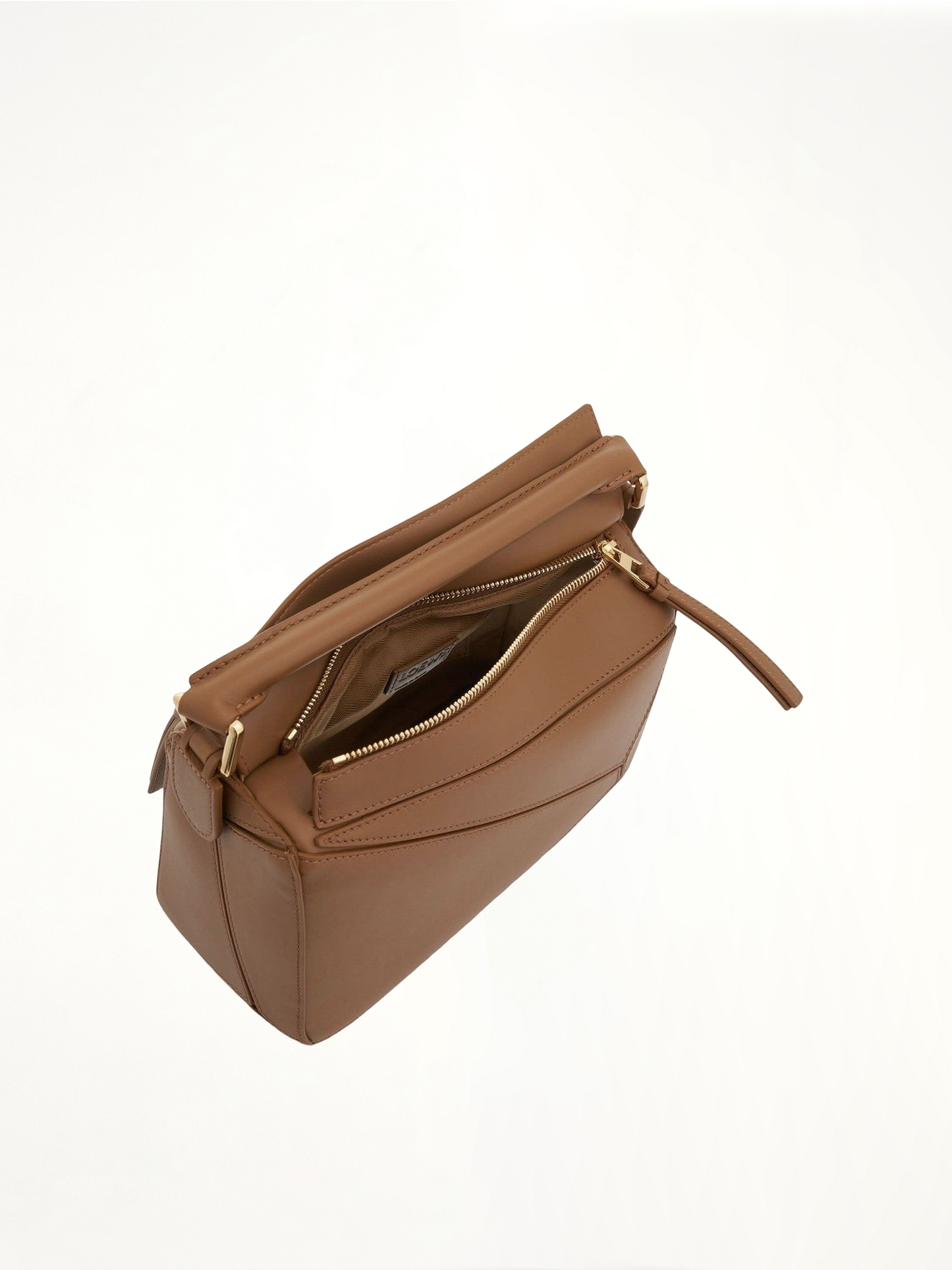 Small Puzzle Bag in Satin Calf in Oak