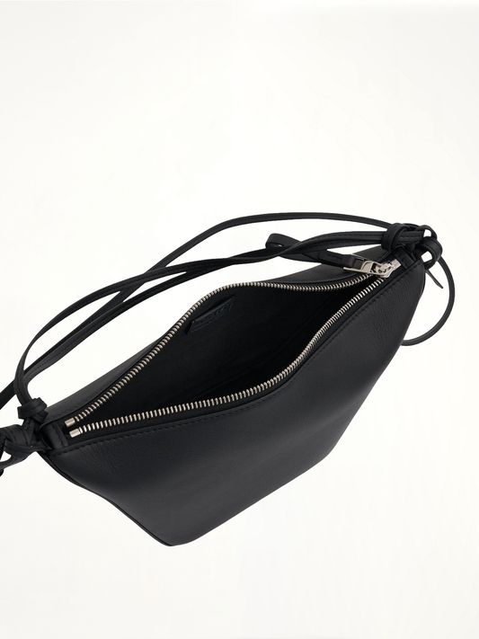 Mini Hammock Hobo Bag in Classic Calfskin in Black