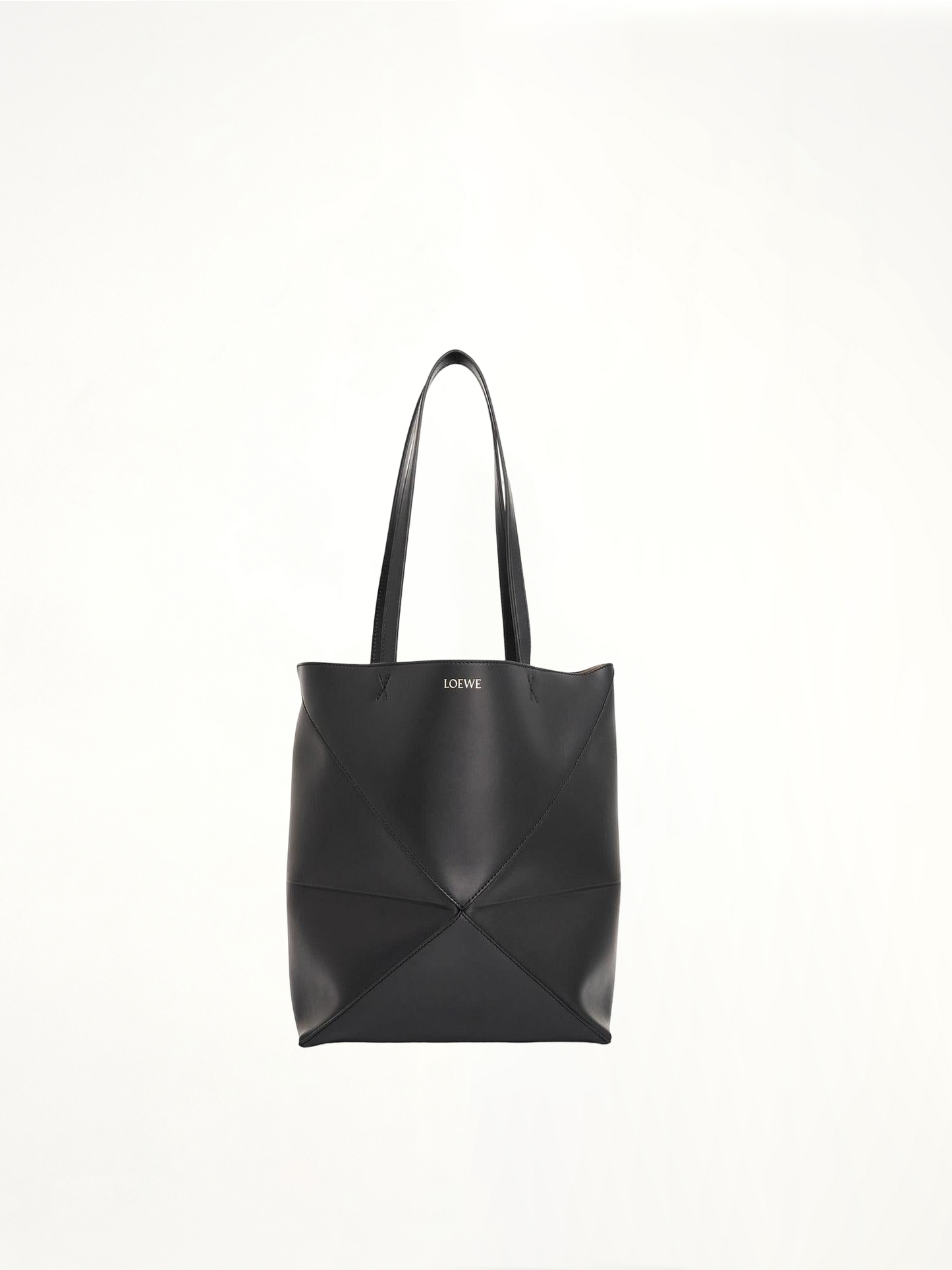 Medium Puzzle Fold Tote Bag in Black
