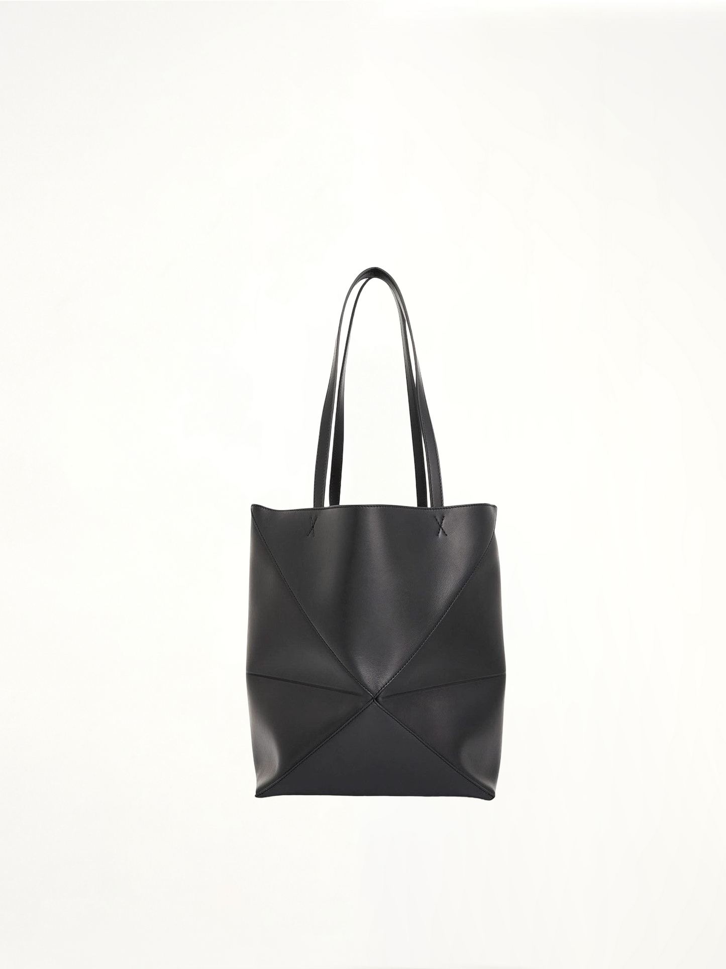 Medium Puzzle Fold Tote Bag in Black