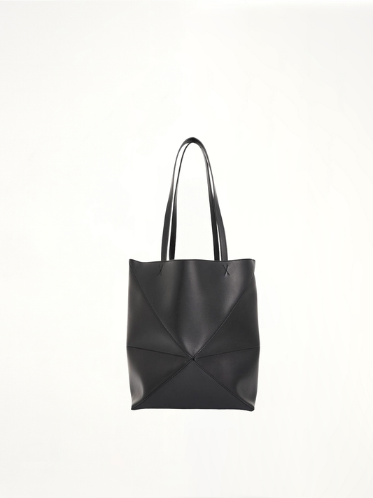 Medium Puzzle Fold Tote Bag in Black