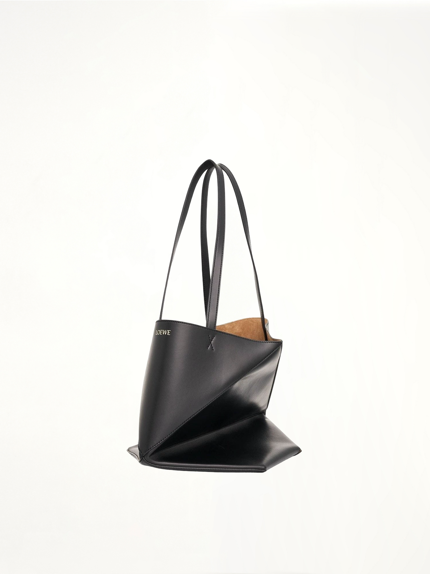 Medium Puzzle Fold Tote Bag in Black