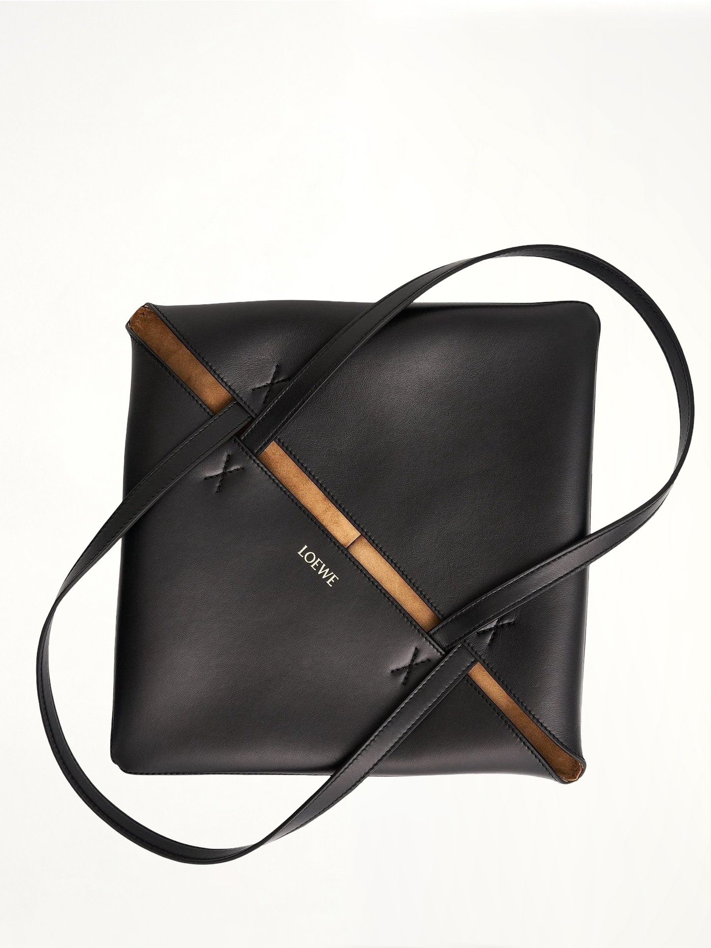 Medium Puzzle Fold Tote Bag in Black