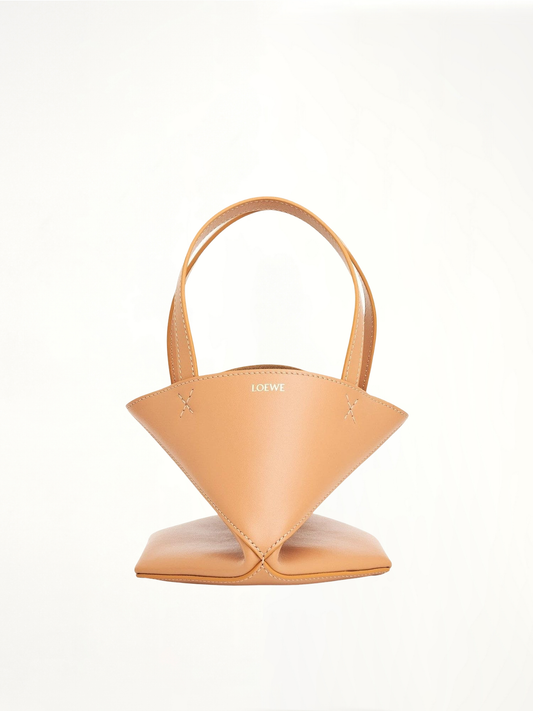 Mini Puzzle Fold Tote Bag in Calfskin in Warm Desert