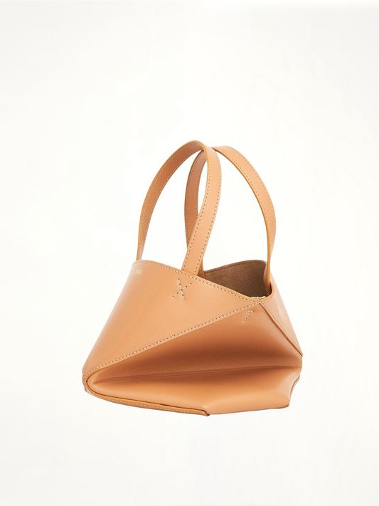 Mini Puzzle Fold Tote Bag in Calfskin in Warm Desert