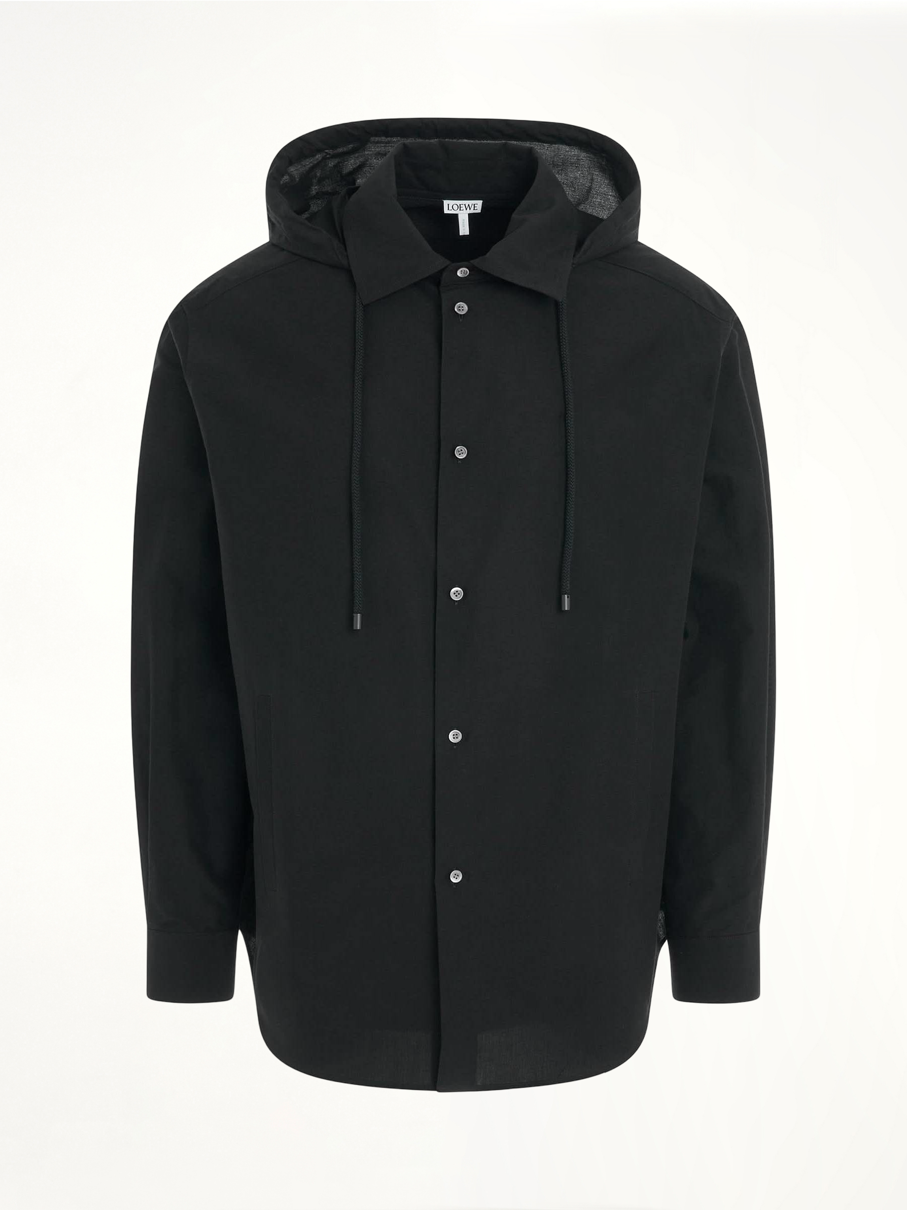 Anagram Jacquard Overshirt in Black