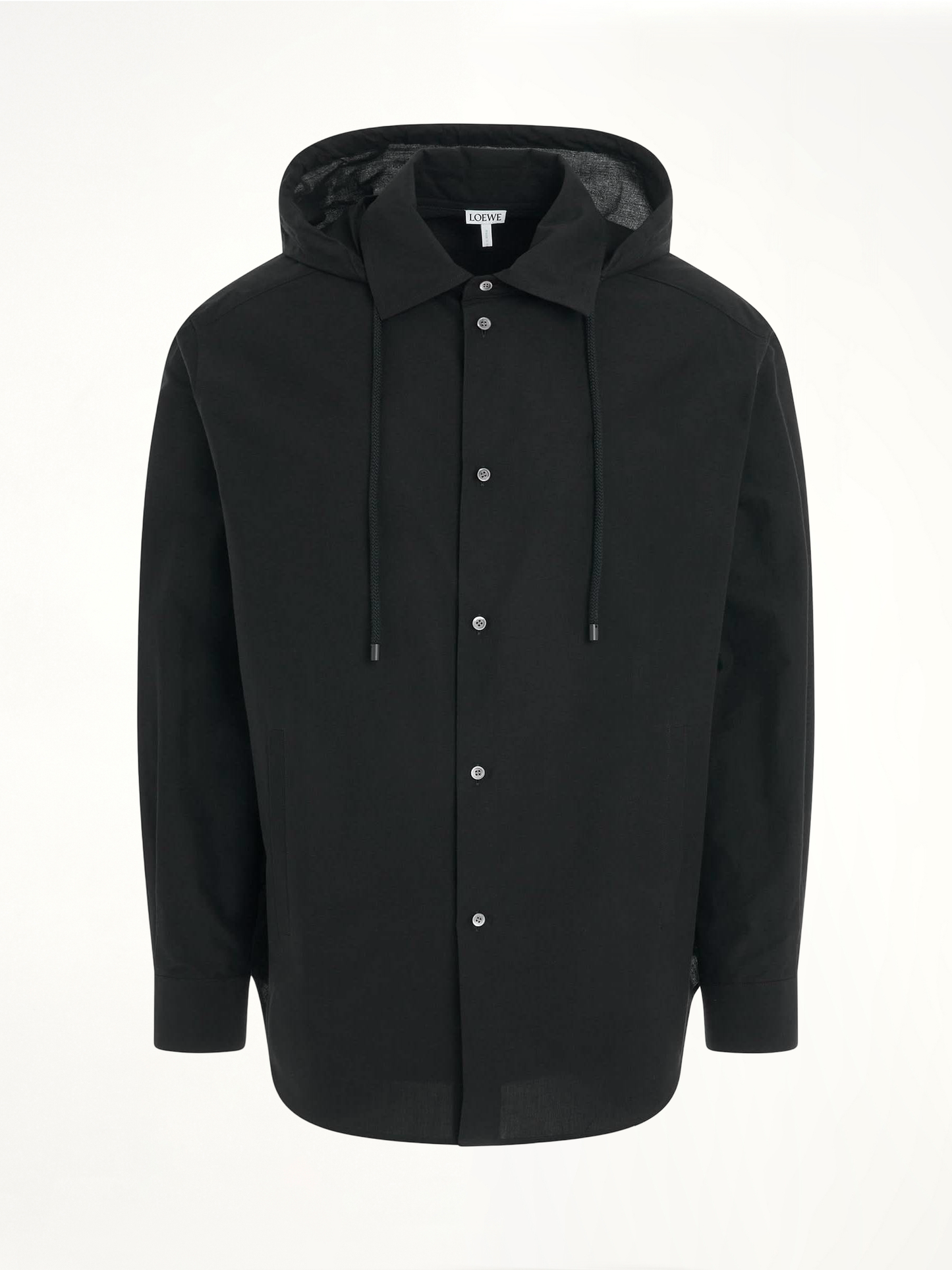 Anagram Jacquard Overshirt in Black
