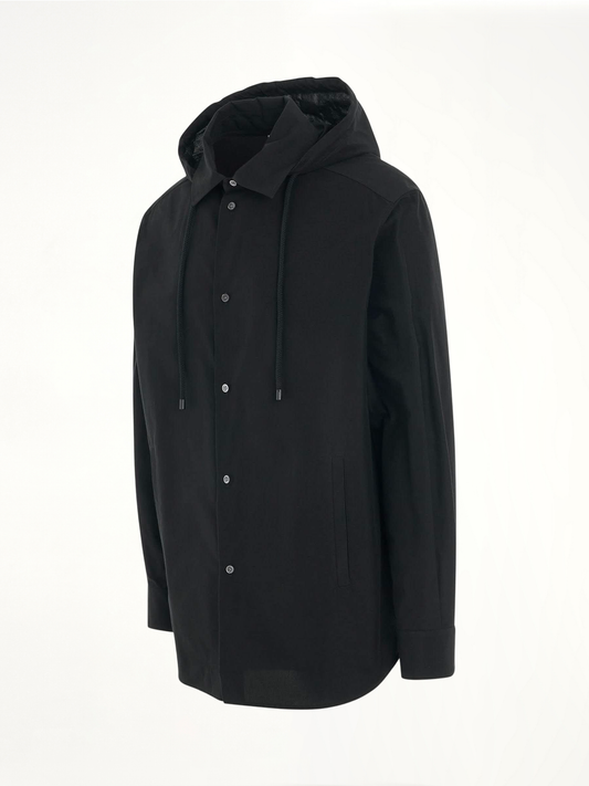Anagram Jacquard Overshirt in Black