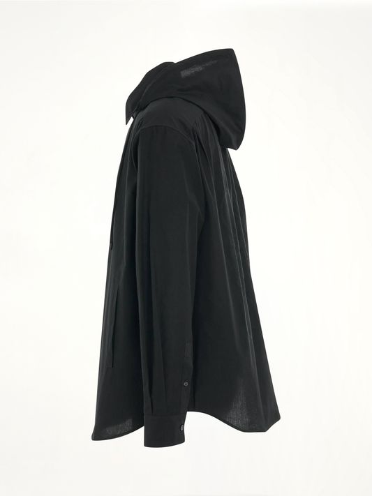 Anagram Jacquard Overshirt in Black