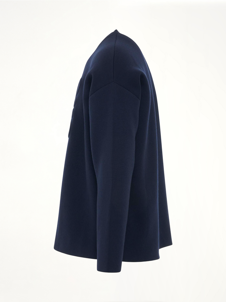 Debossed Anagram Sweater in Navy Blue