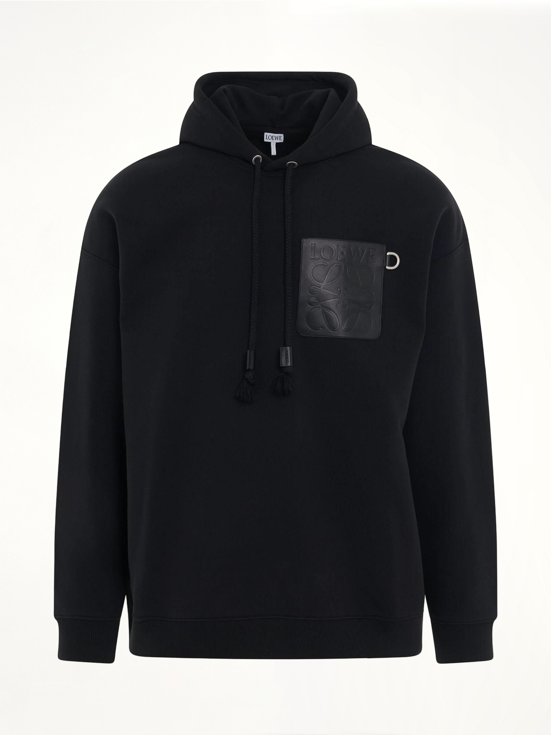 Anagram Patch Pocket Hoodie in Black