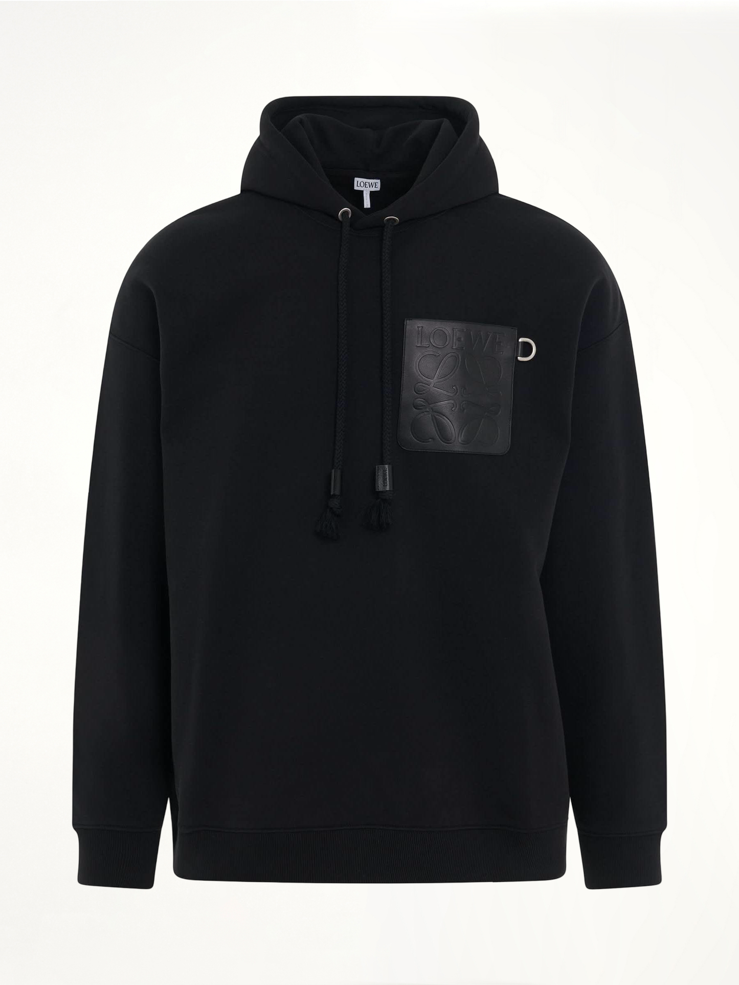 Anagram Patch Pocket Hoodie in Black