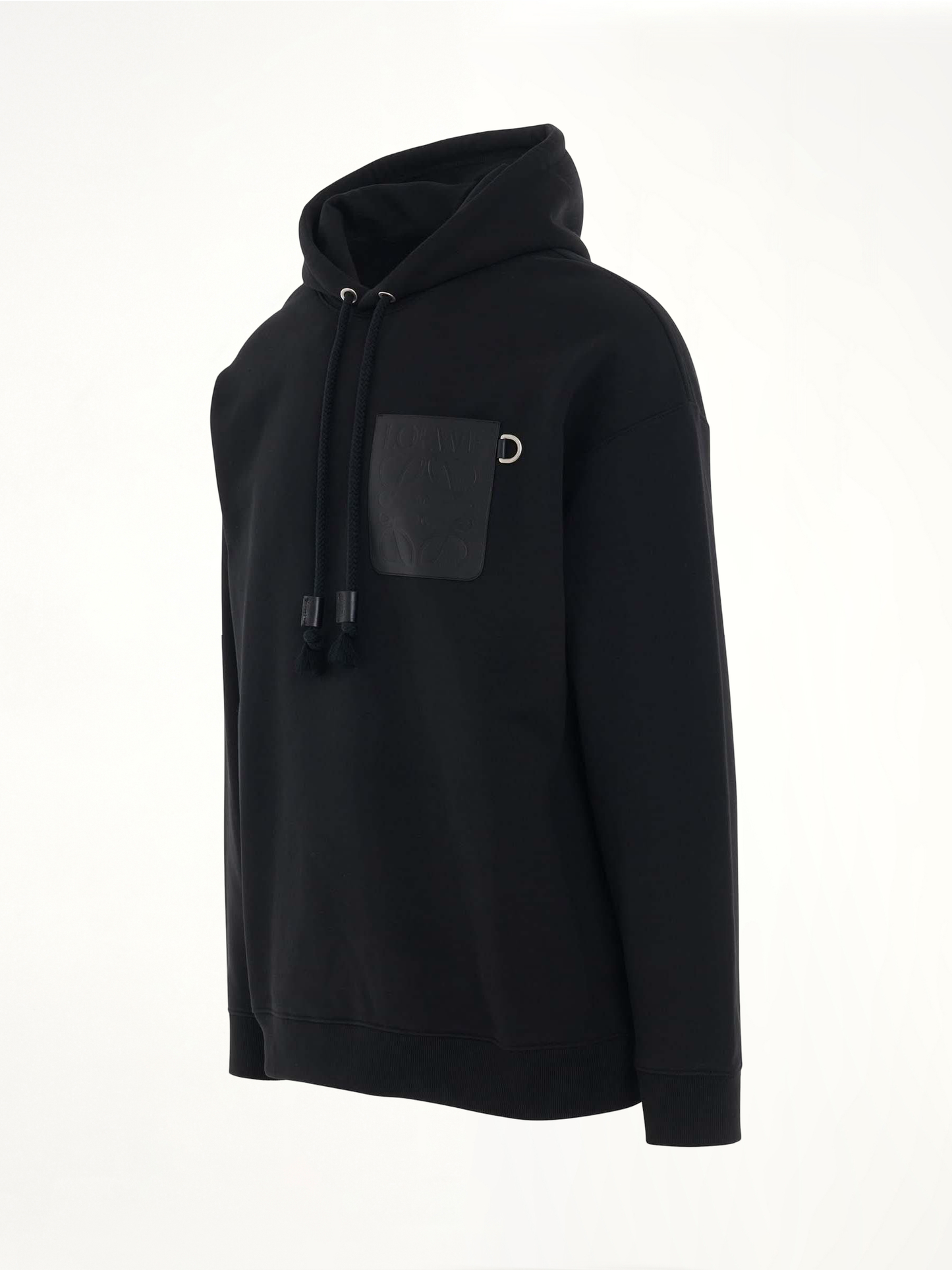 Anagram Patch Pocket Hoodie in Black