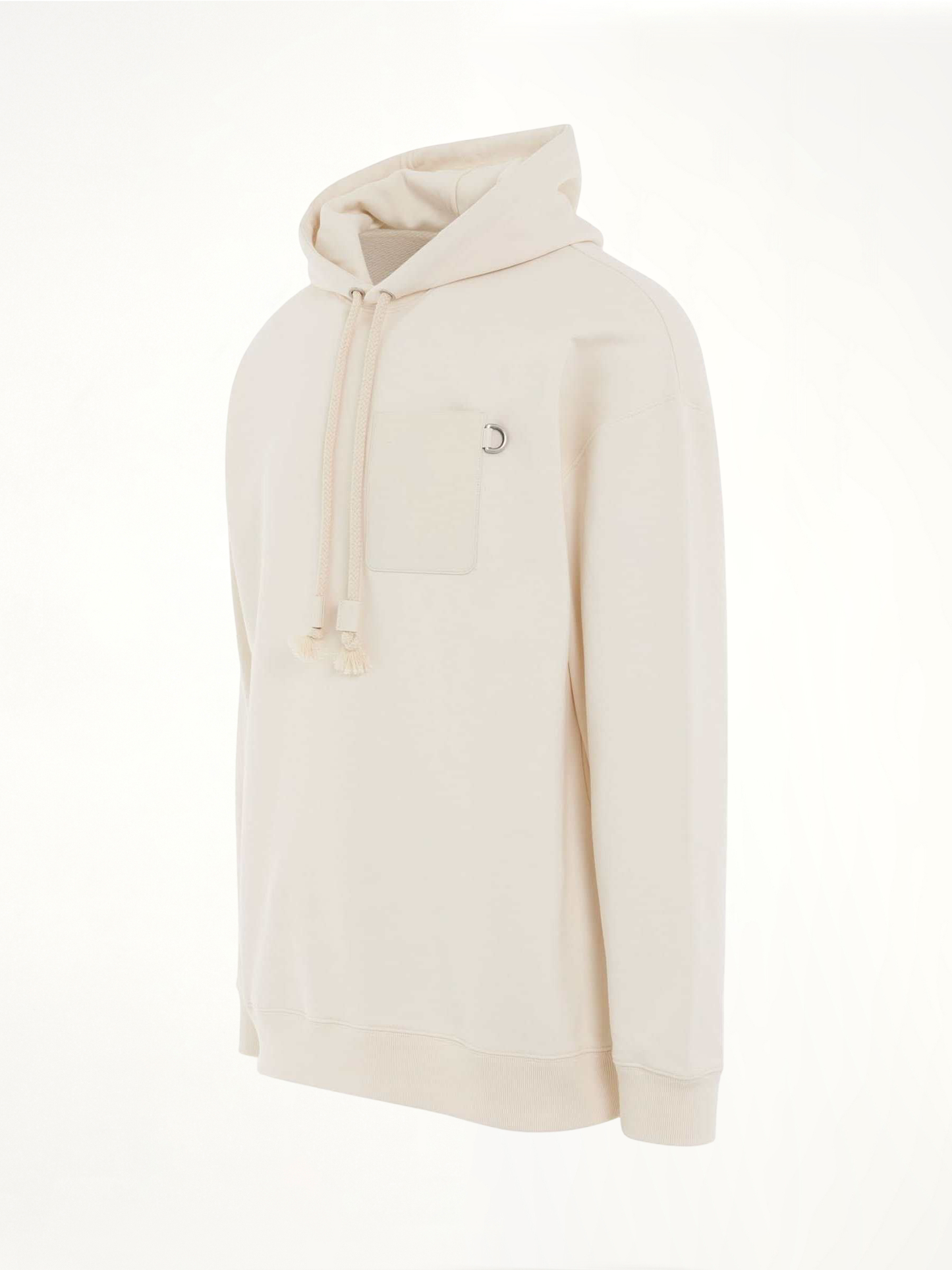 Anagram Patch Pocket Hoodie in White Ash