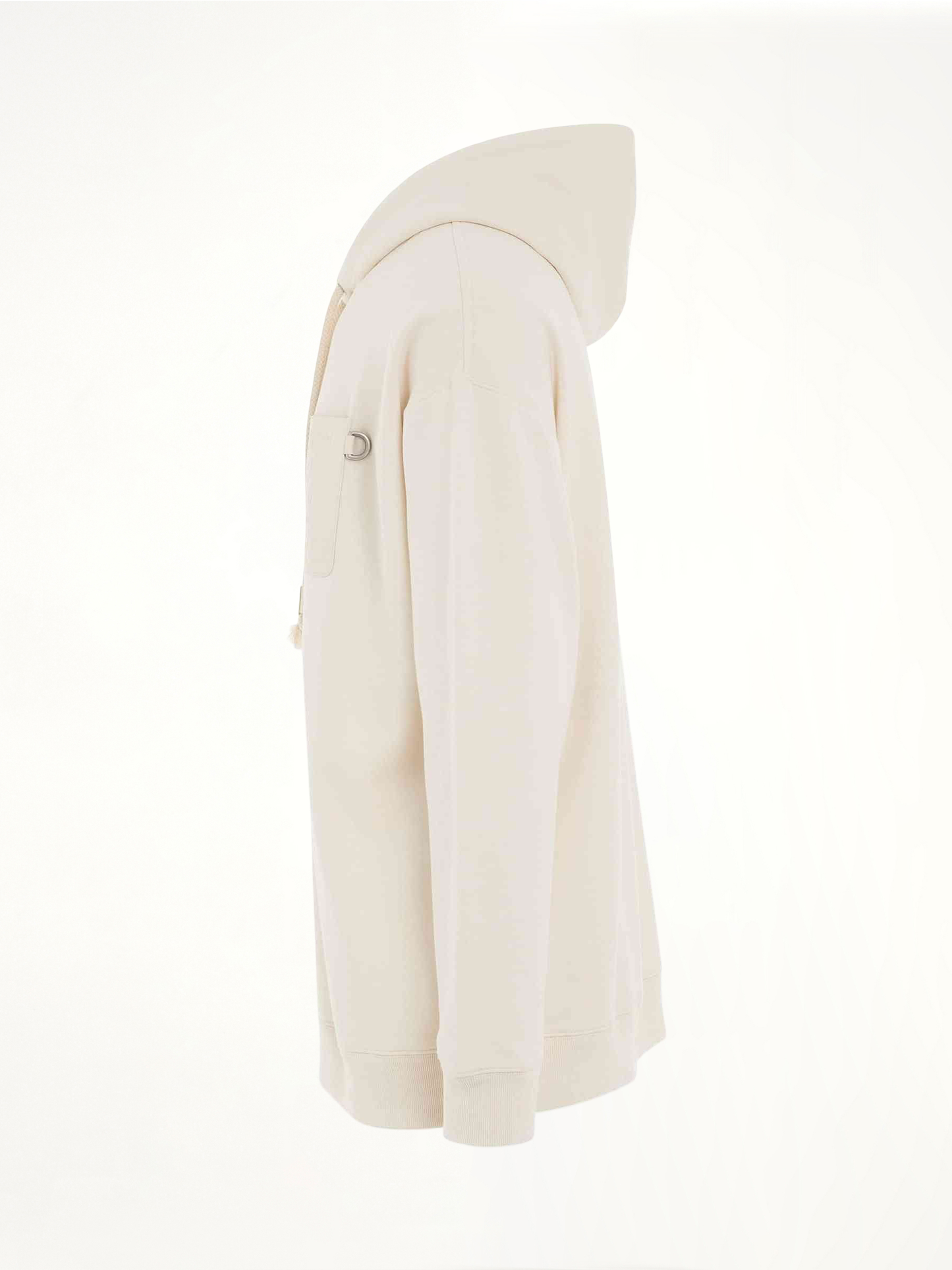 Anagram Patch Pocket Hoodie in White Ash