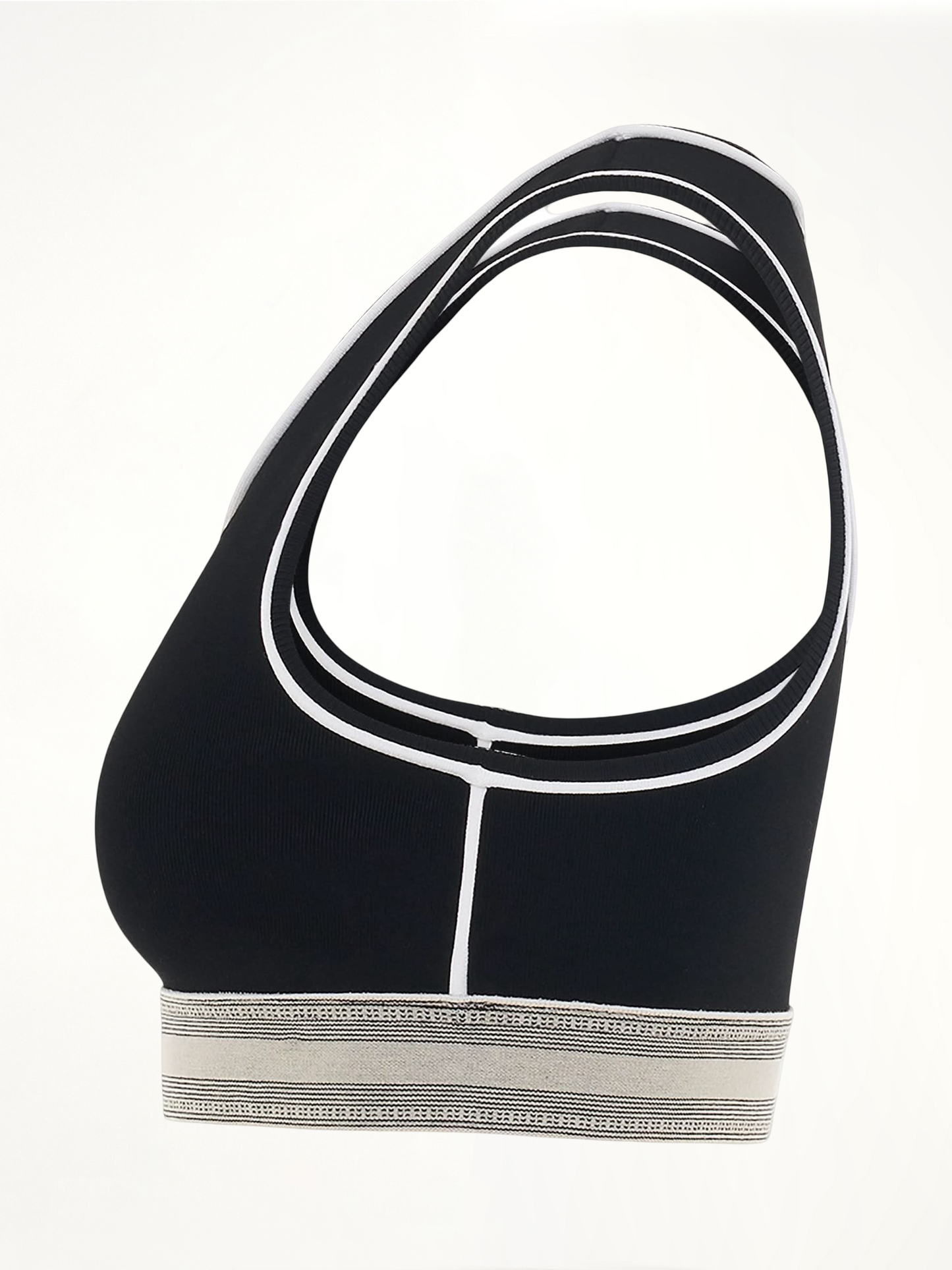 Logo Cropped Tank Top in Black