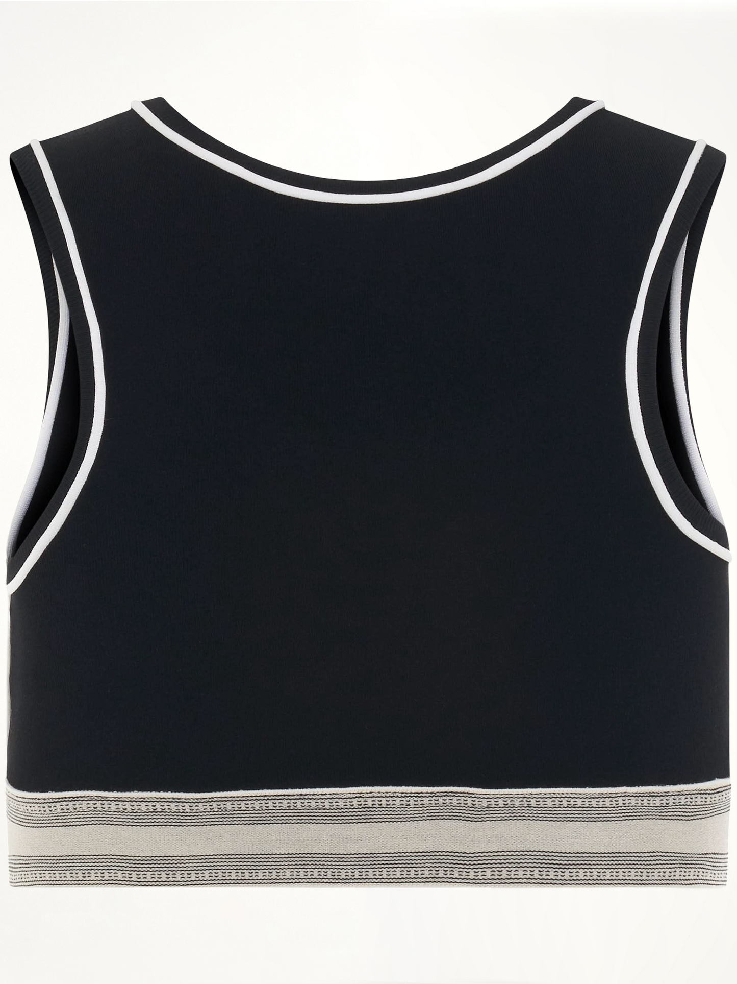 Logo Cropped Tank Top in Black