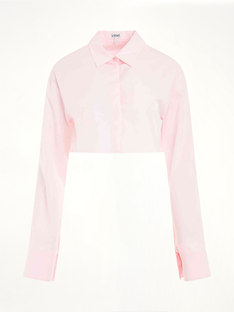 Cropped Shirt in Cotton Candy