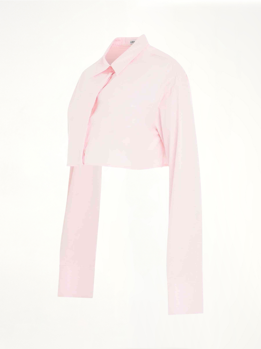 Cropped Shirt in Cotton Candy