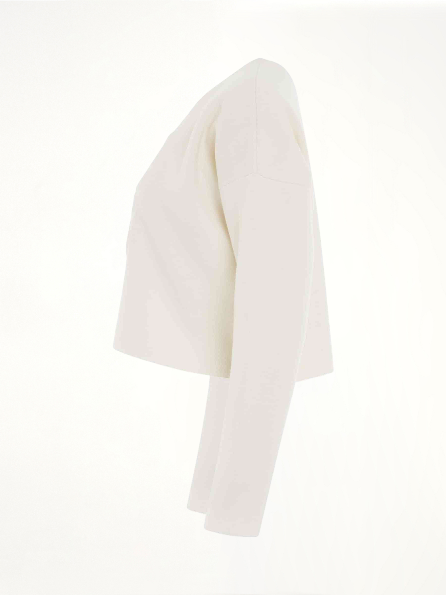 Short Anagram Sweater in White