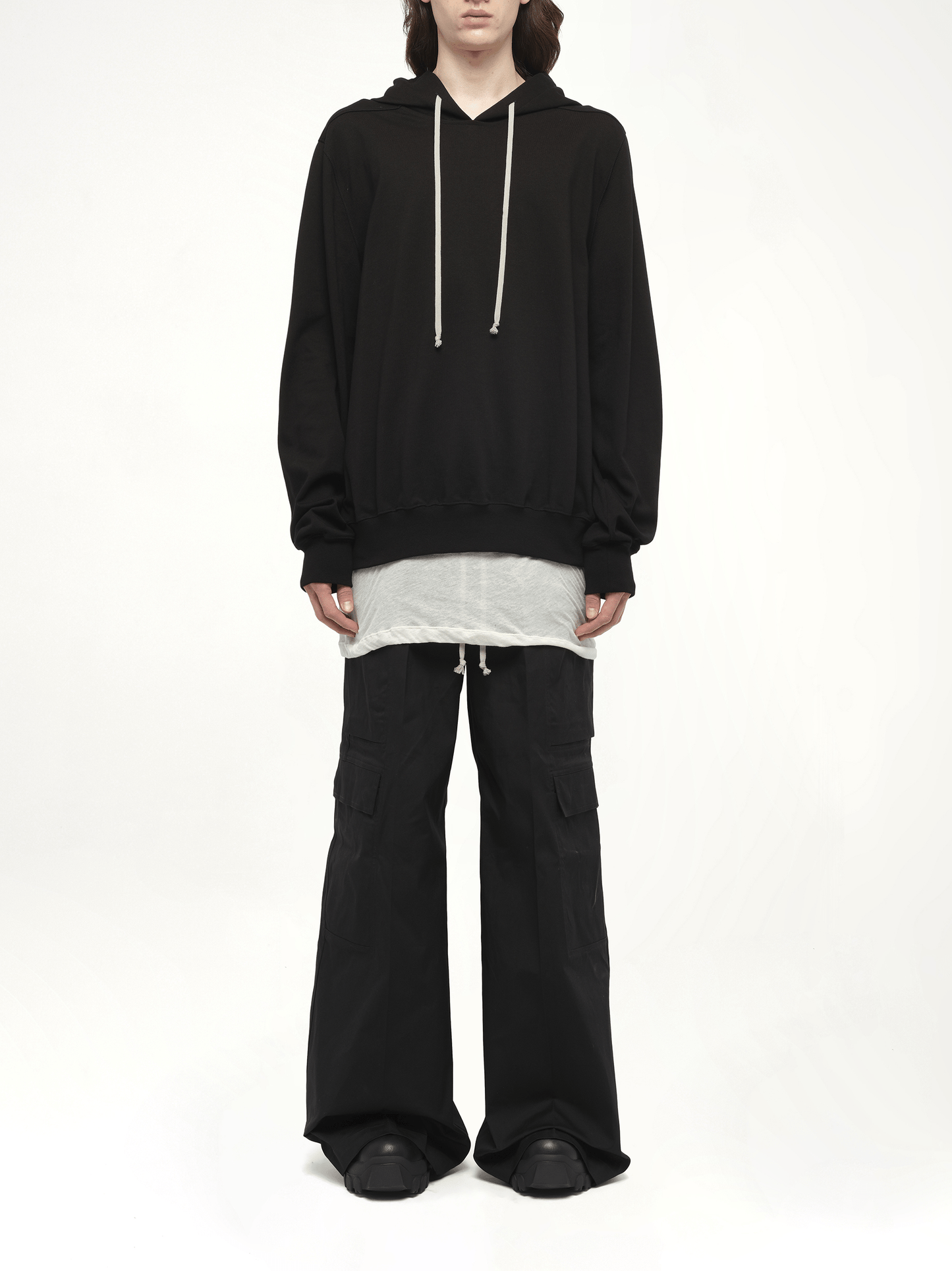 Drawstring Hoodie in Black